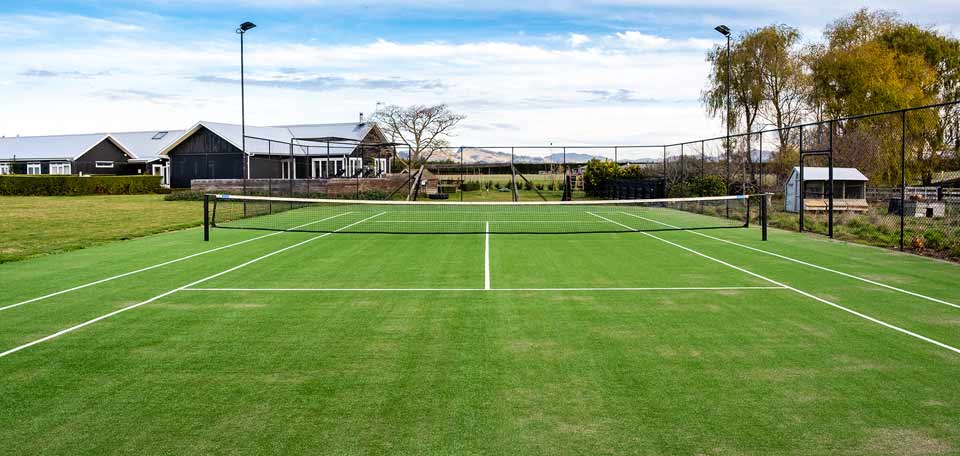 Tennis Court Lawn Road Retreat