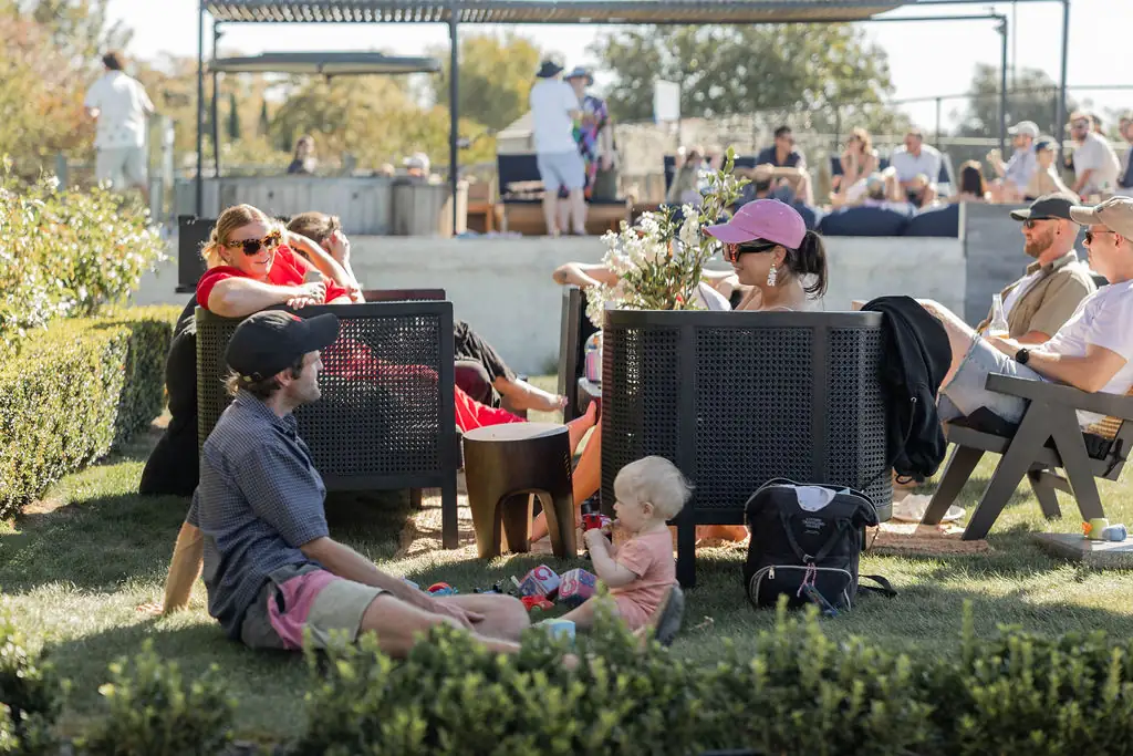 Wedding after-party on the lawn at Lawn Road Retreat, Hawke's Bay